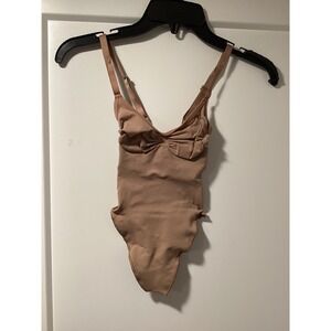 SKIMS Seamless Sculpt Thong Bodysuit Sienna BD-THG-3369 Womens XS